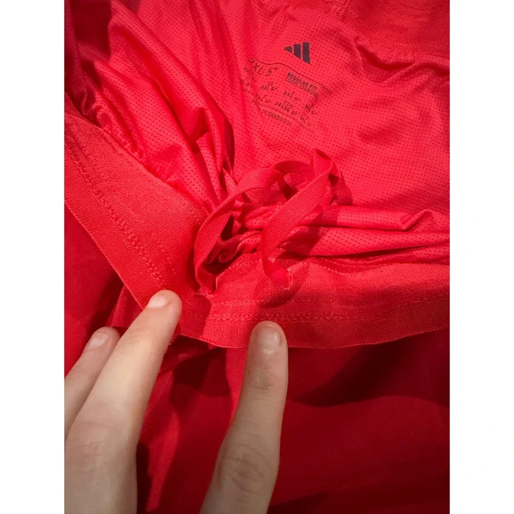 Adidas Running Shorts Climacool Men 2XL Red 5 Inch Inseam Athletic Gym